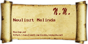 Neuliszt Melinda névjegykártya