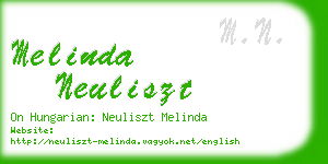 melinda neuliszt business card